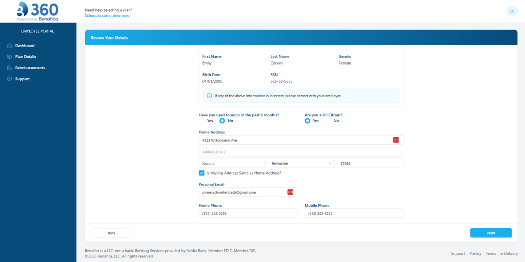 4. Review Your Details