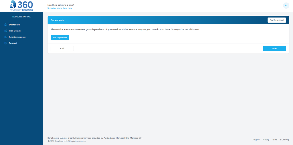 5. Review or Add Dependents